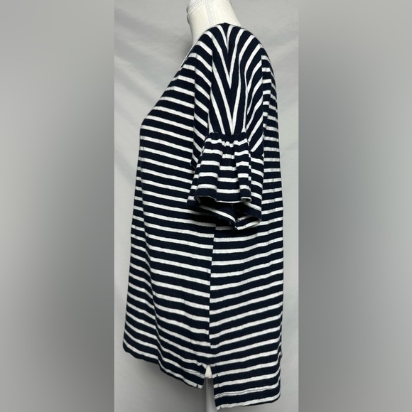 ABERCROMBIE & FITCH 100% Cotton Striped Nautical Preppy Short Sleeve Size M - Picture 2 of 4